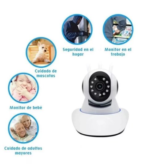 Cámara wifi 360° con visión nocturna