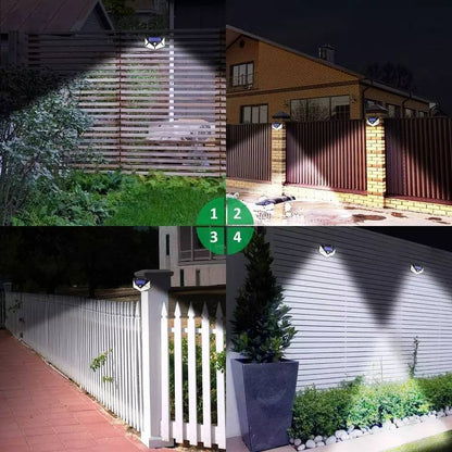 Foco solar 100 LED con sensor de movimiento